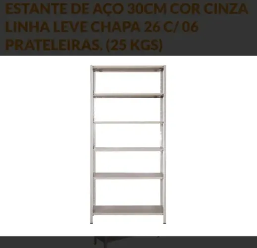 estante em aço organizadora
