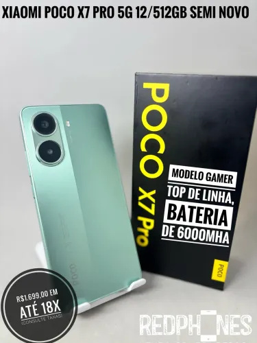Loja física. Aceitamos trocas. Xiaomi Poco X7 Pro 12/512 semi novo