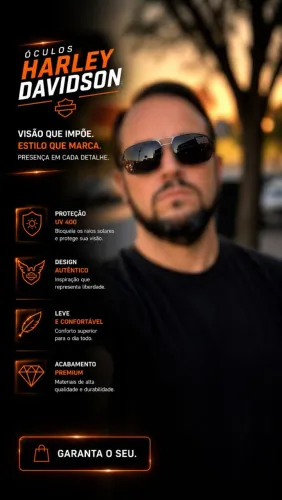 Óculos Harley Davidson, Original