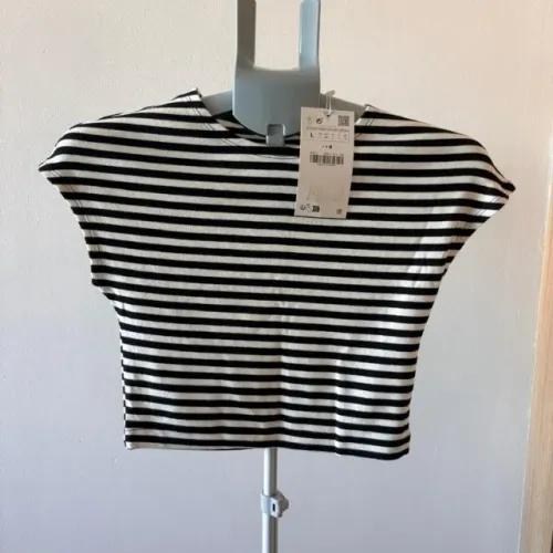 blusa listrada zara