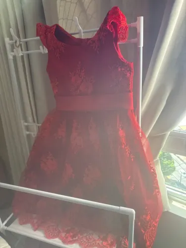Vestido para meninas, vermelho festa de formatura, crianças 7 a 12 anos.