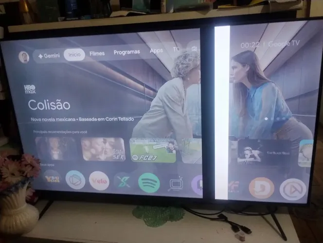 Tv TCL 55 polegadas Quebrada