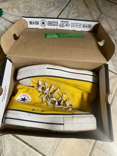Tenis All Star Amarelo Plataforma