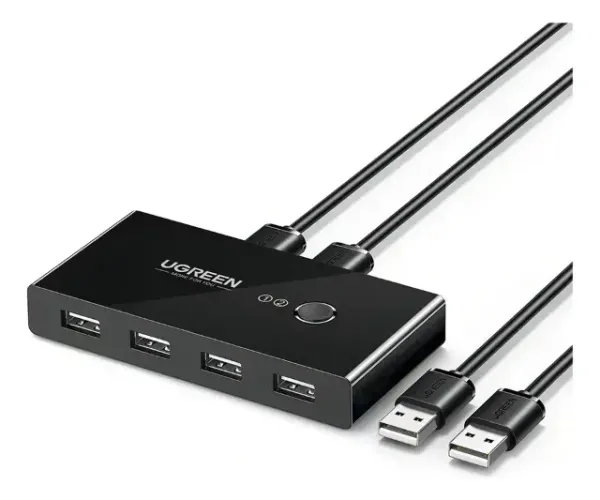 Switch Box Compartilhamento USB 2.0 4 em 1 Preto UGREEN