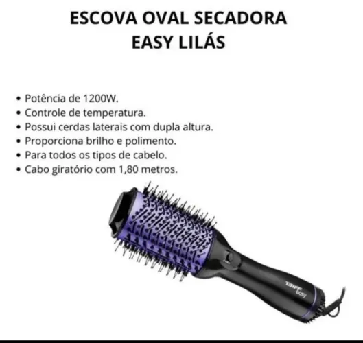 Escova Secadora Profissional 2 em 1 