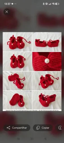 Sapatinho de crochê feminino 