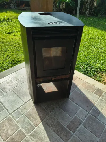 Lareira Calefator Dupla Combustão Metavila Nano kit completo de instalação 