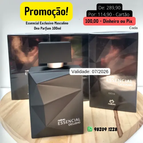 Essencial Exclusivo Masculino 100ml Natura Novo Original Lacrado Presente Masculino