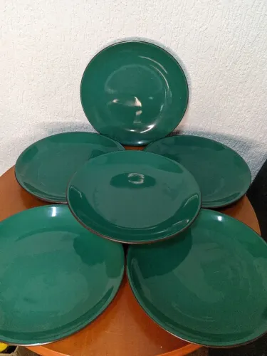 Jogo com 6 Pratos de Sobremesa Etna Guaporé Verde