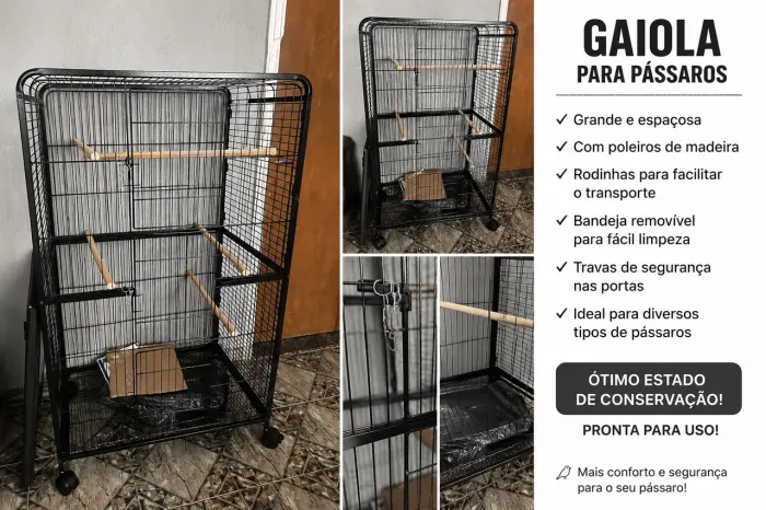 Viveiro/Gaiola Fauna Multiuso Grande- Novo, Nunca Usado