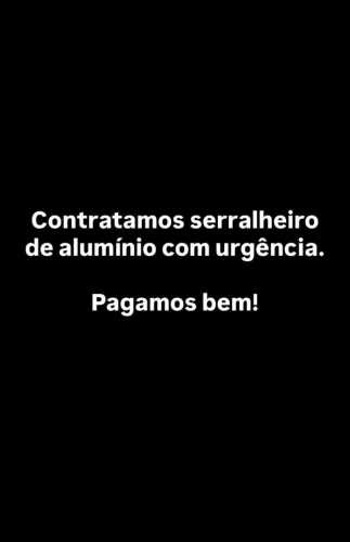 Contratamos serralheiro