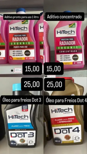Aditivos e Óleo de freio Dot 3 4