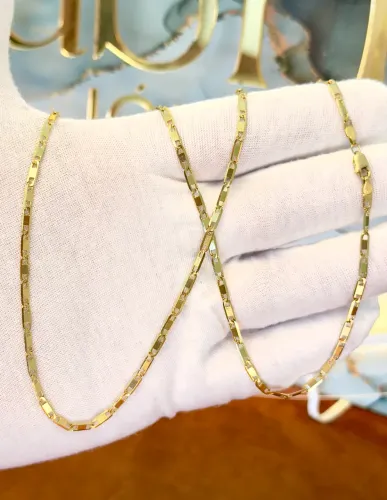 Cordão de ouro piastrine de fábrica 9g ( LOJA FÍSICA )