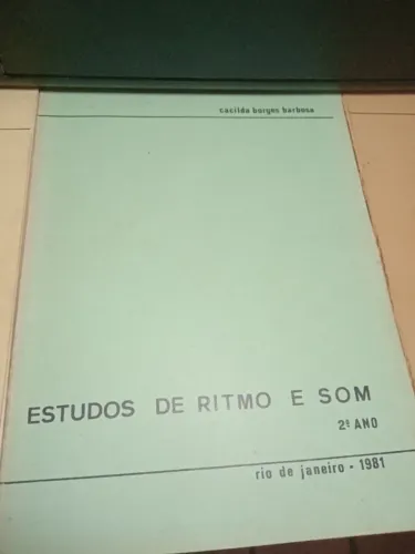 Antigo Coleção de Livro Estudos de Ritmo e som Cacilda Borges Barbosa