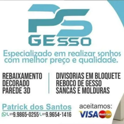 Serviço de instalação de gesso GESSO!