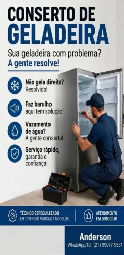 Refrigeração Consertos e manutenção de Geladeira Ar condicionado Lavadora