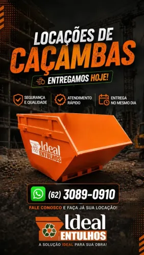 CAÇAMBAS ENTULHOS E LIXOS