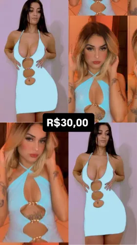 Vestido gringo azul