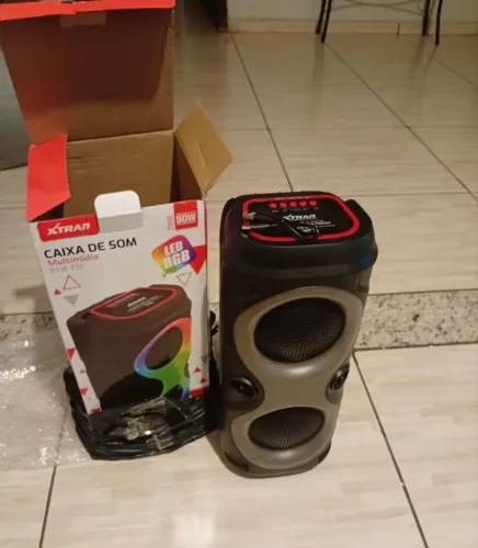 Caixa de Som Bluetooth com RGB