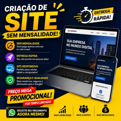 Criação de Site Profissional | Sem Mensalidade