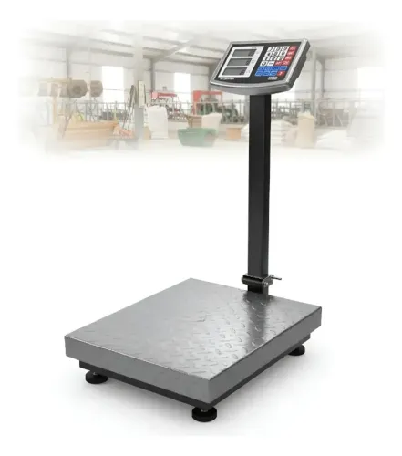 Balança Digital 400 KG Reforçada 40x50cm Com Bateria Garantia Nova 127/220v Cinza-
