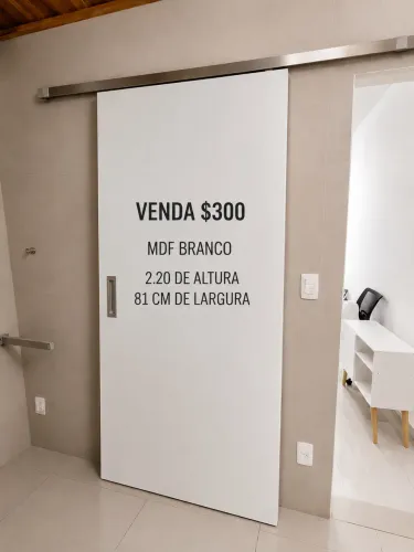 Porta mfd com trilho