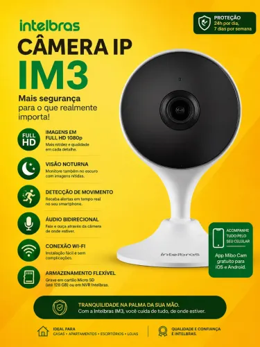 Câmera Intelbras IP im3 full Hd