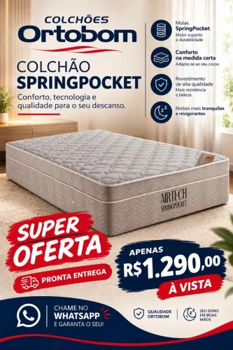 COLCHÃO ORTOBOM- springpocket