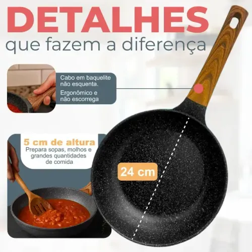Frigideira ceramica antiaderente - 24cm