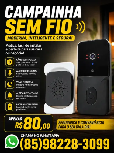 Campainha com Câmera Wi-Fi