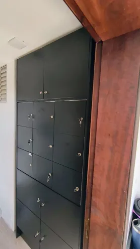 ARMÁRIO MDF PRETO - GUARDA VOLUMES