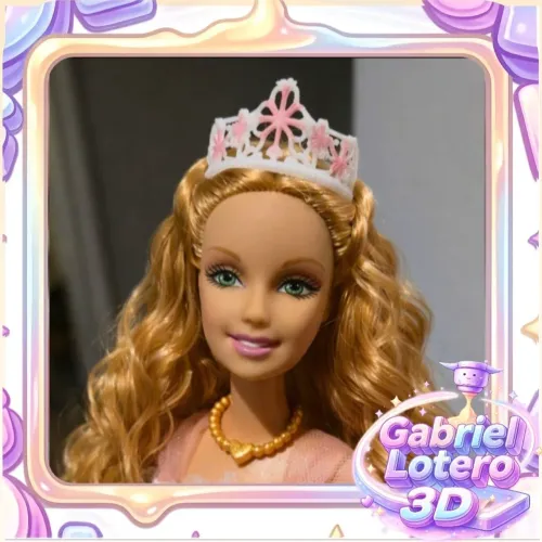 Coroa e Colar para a boneca Barbie Clara do filme O Quebra Nozes - impressão 3D