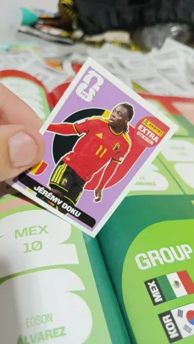 Extra sticker Jeremy doku, álbum da copa FIFA 2026