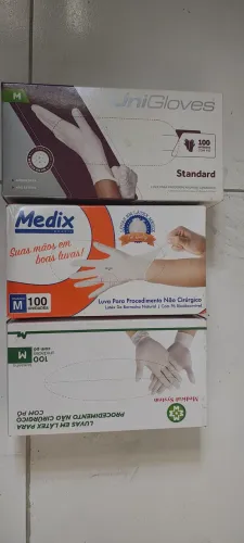 50 caixas de Luvas descartáveis