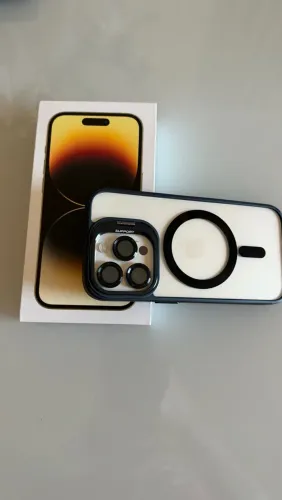 iPhone 14 Pro gold 128gb Completo com carregador, película + 2 capas
