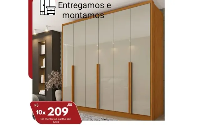 Guarda Roupa Casal 6 Portas 6 Gavetas Fortuna Tcil