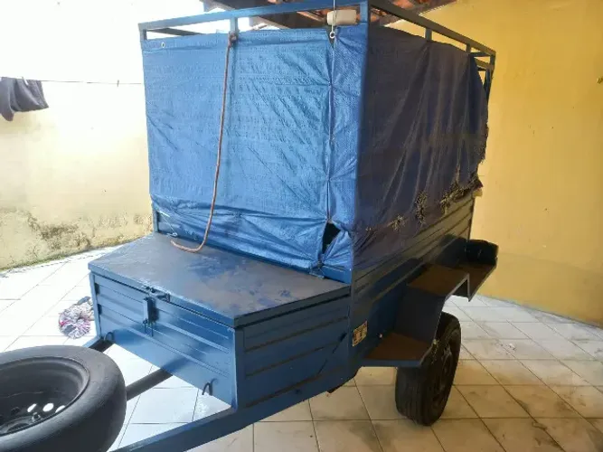 REBOQUE CARRETINHA TD AÇO 1/2 TON. ELETR. DOCS OK EMPLACADA
