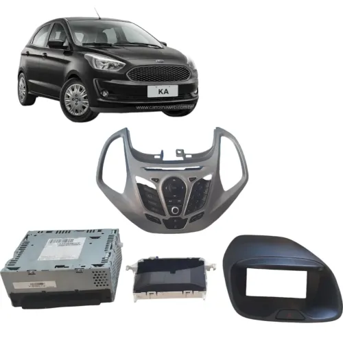Kit Multimídia Tela Radio Som Cd Player Ford Ka 2014 A 2018