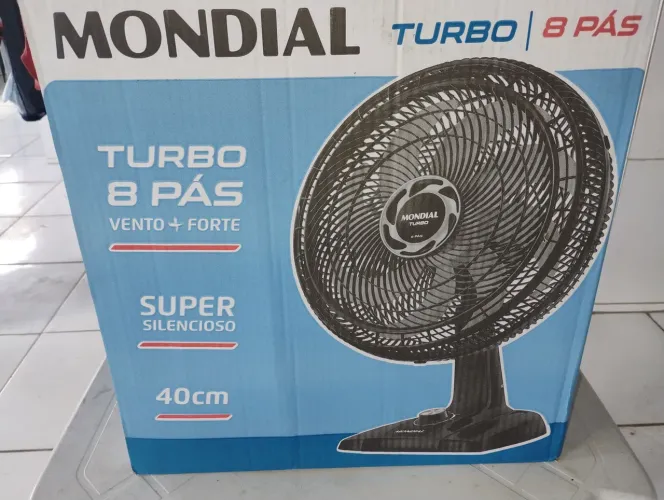 VENTILADOR 40 CM MONDIAL TURBO 8 PÁS NOVO