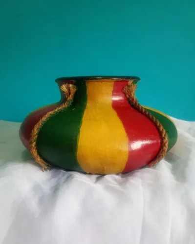 Antiga vaso de cerâmica feito a mão - Kingston, Jamaica <br>