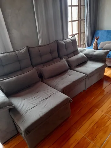 Sofá retrátil de 3 lugares grande 