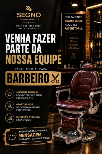 VAGA PARA BARBEIRO COM EXPERIÊNCIA