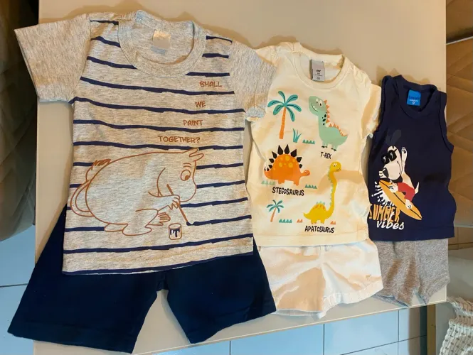 Lote de roupas para meninos 1 ano 