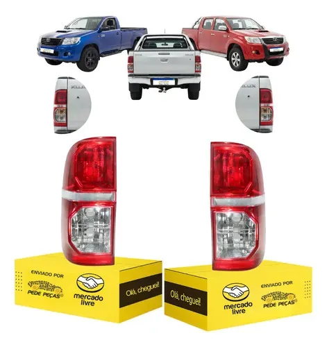 Par Lanterna Sinaleira Toyota Hilux Srv 2006 07 08 09 A 2015 Ambos Lados Cristal