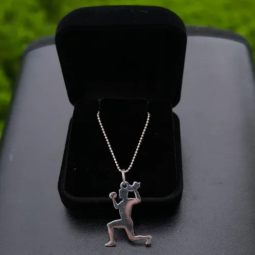 Corrente de prata com pingente de atleta, Garantia eterna