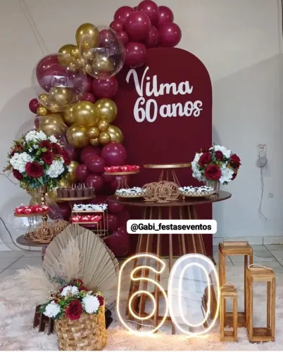 Decoração de festa e pegue e monte 