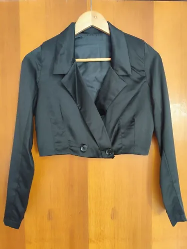 Mini blazer alfaiataria acetinado
