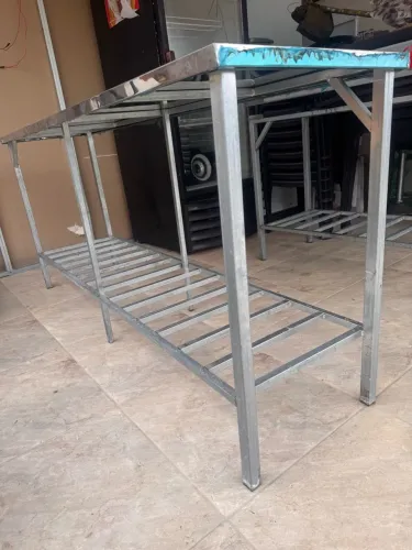 Mesa bancada em inox 1.90x70x80