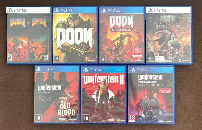 Doom e Wolfenstein para PS4 e PS5 a partir de R$ 100,00 cada