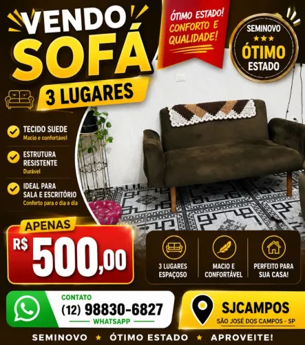 VENDO SOFÁ 3 LUGARES *